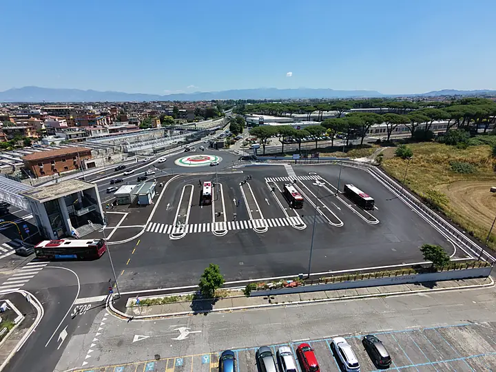 Foto aeree per cantiere e infrastruttura urbana